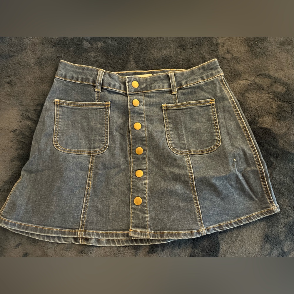 Altar'd State Blue Denim Skirt